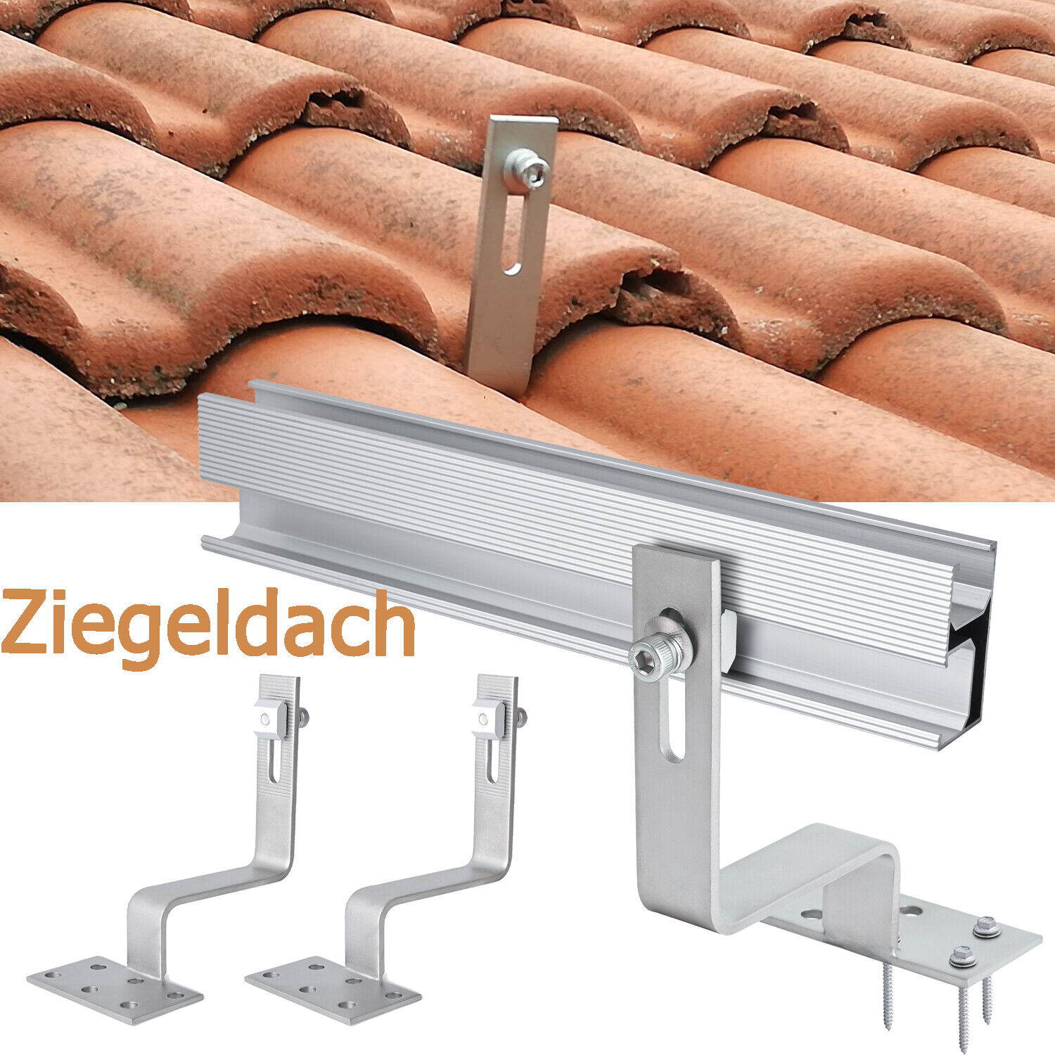   21137- Solaranlage Halterung 2er Montage Set Ziegeldach Befestigung PV-eZRack®
