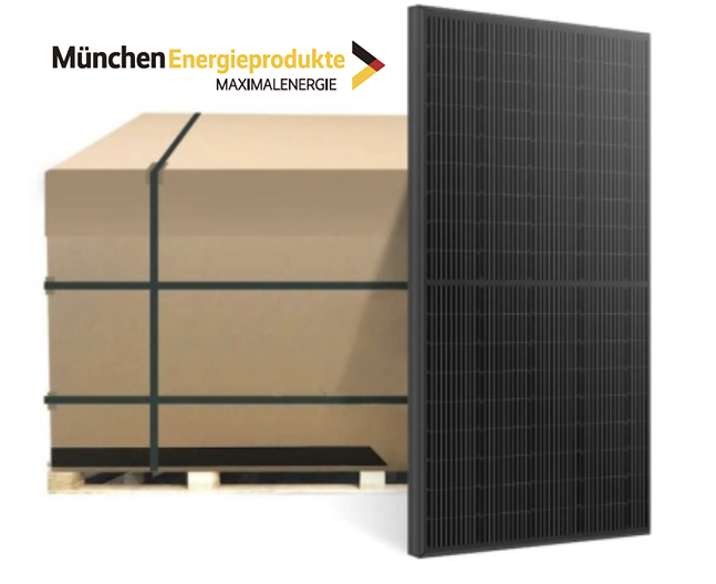       21073- MünchenSolar® 410Wp Solarmodul Vollschwarz (36 Stück, eine Palette)