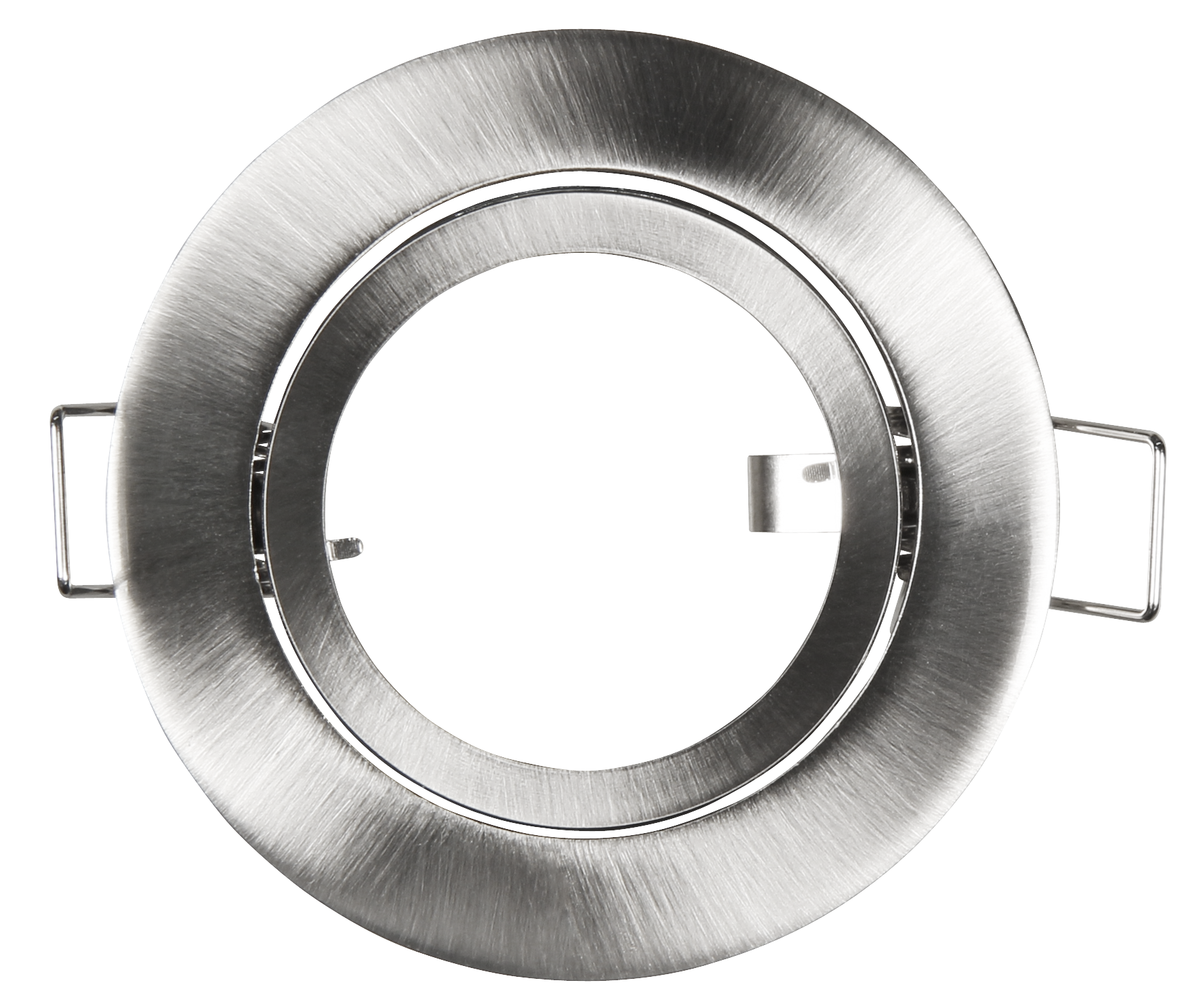   BSER-5050/600051- Aluminium Einbauring, schwankbar, Außenmaß 83mm, Loch 68mm, silber gebürstet