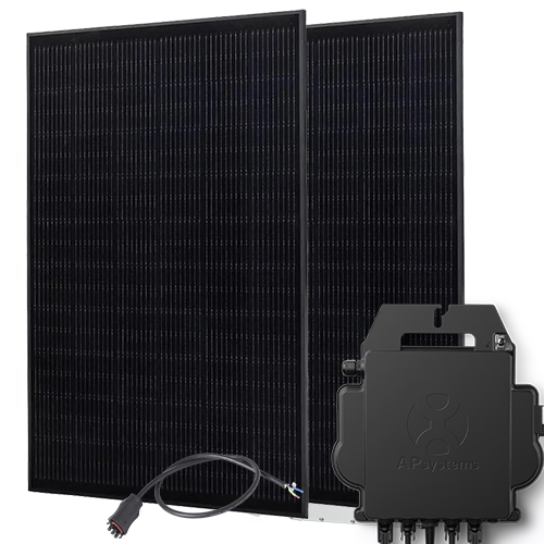   21017- Komplettpaket Solarpanel 820Wp schwarz + 600w Micro-Wechselrichter (neue Lieferzeit ab Ende OKT.2022)