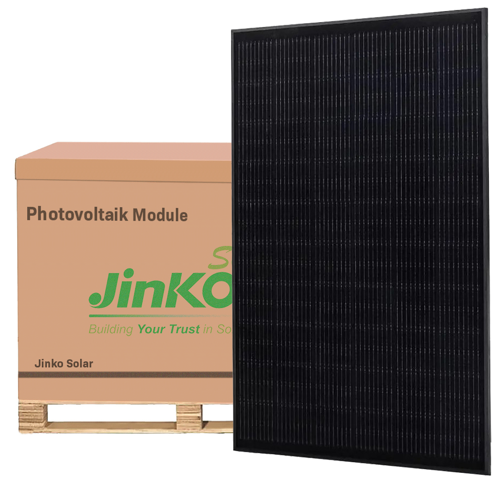    21091- Jinko® 420Wp Solarmodul Vollschwarz (36 Stück, eine Palette)
