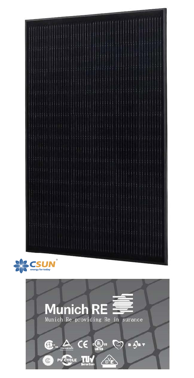     21008- CSUN® 410Wp Solarmodul Farbe schwarz (fullblack), sofort lieferbar